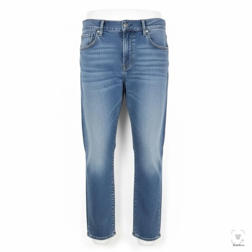True Religion Geno Jeans Mens 36x31 Blue Light Wash Tapered Relaxed Zip Fly